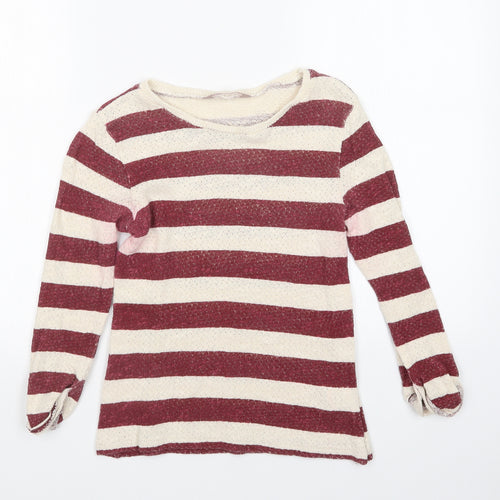 AWARE Womens Multicoloured Striped  Pullover Jumper Size S
