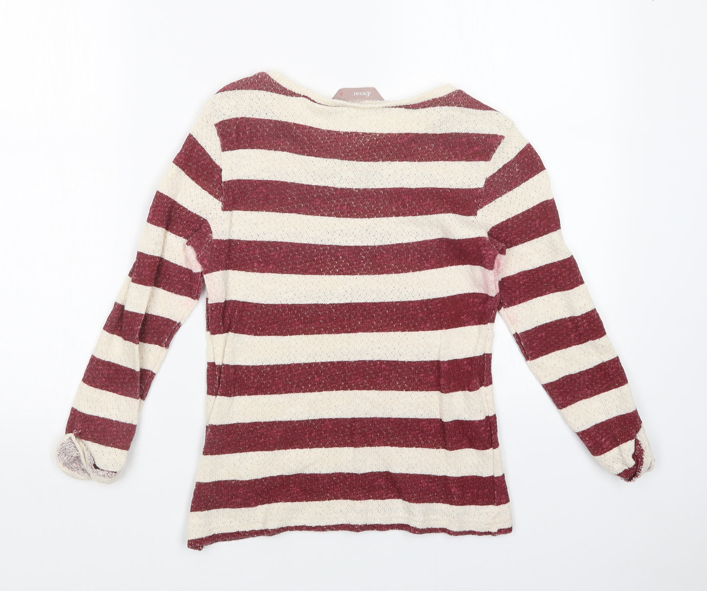 AWARE Womens Multicoloured Striped  Pullover Jumper Size S