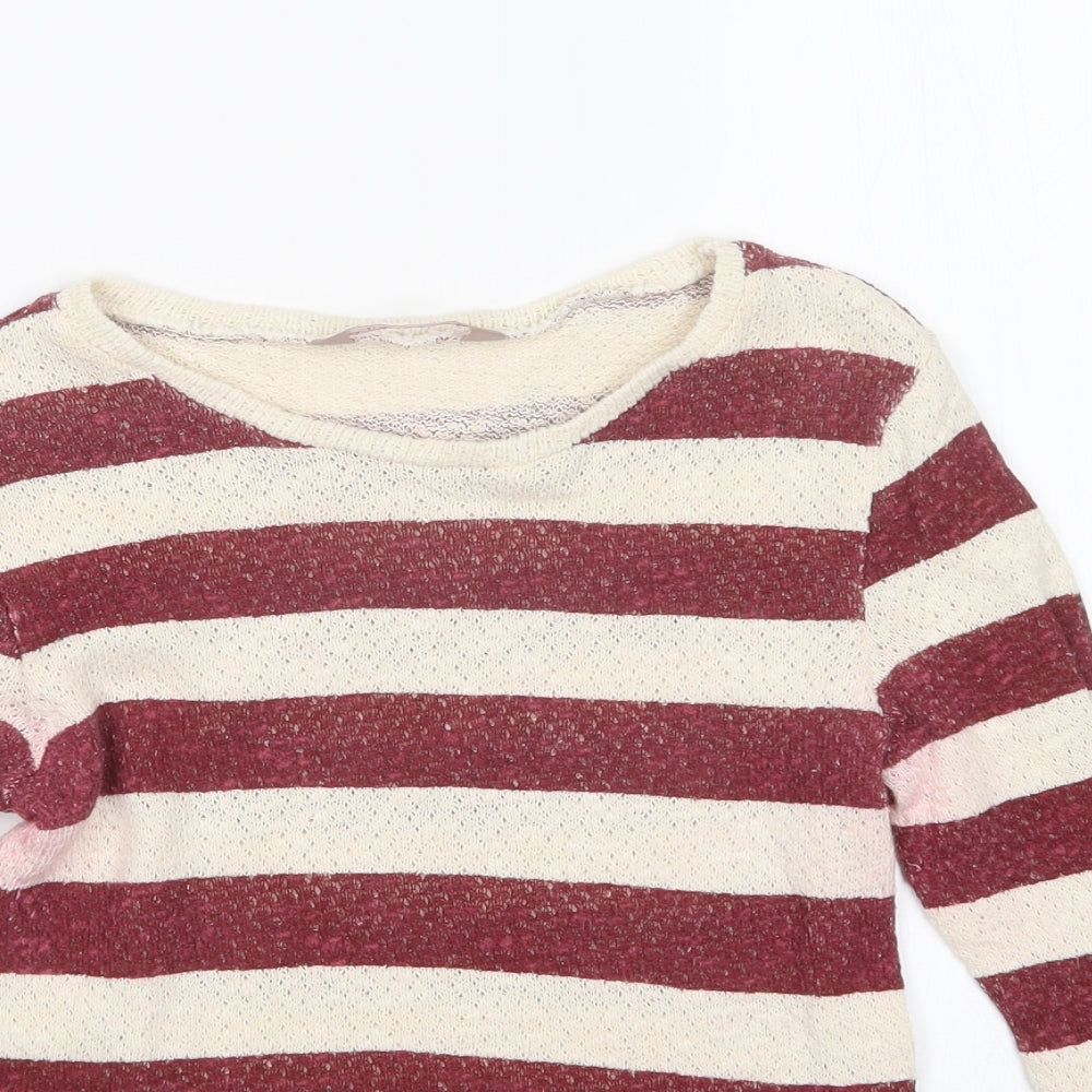 AWARE Womens Multicoloured Striped  Pullover Jumper Size S