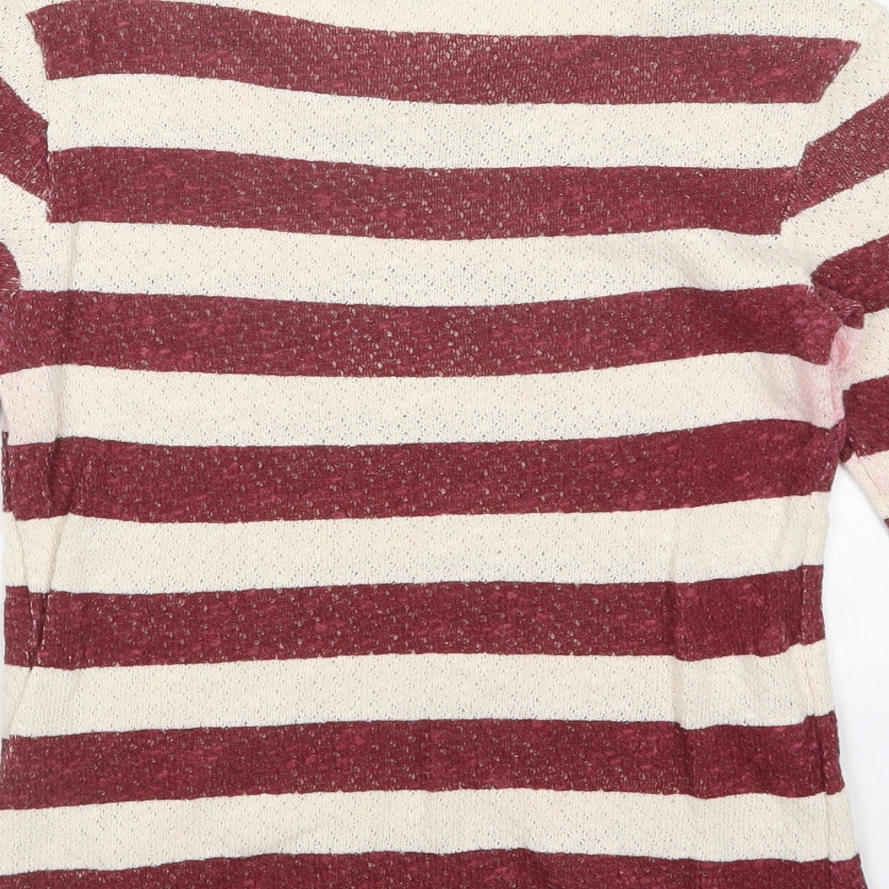 AWARE Womens Multicoloured Striped  Pullover Jumper Size S