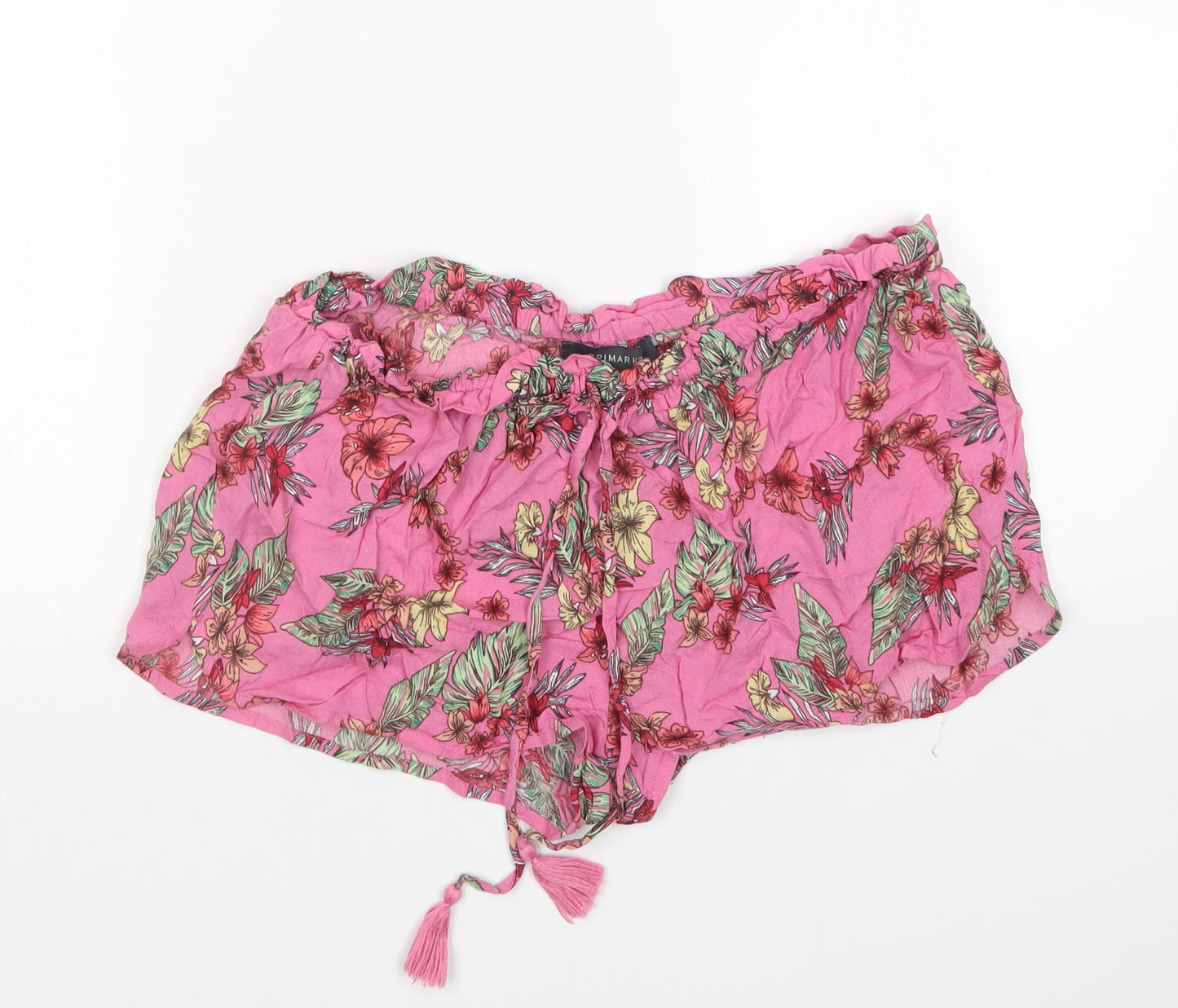 Primark Womens Pink Floral   Sleep Shorts Size 12