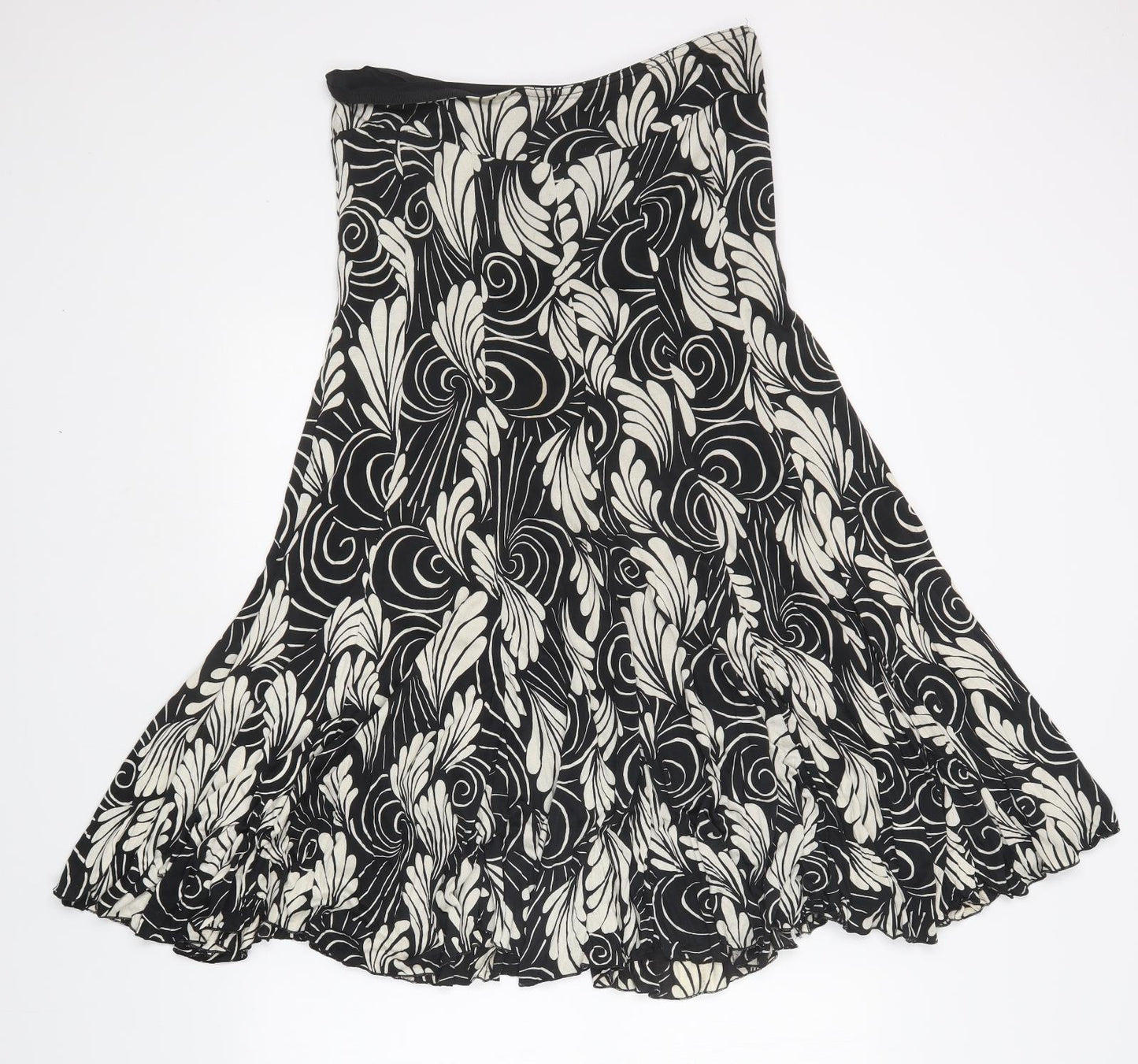 jeff gallano Womens Multicoloured Floral  A-Line Skirt Size L