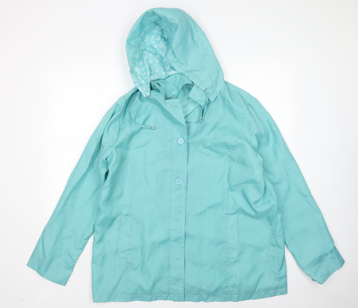 anne de lancay Womens Green   Rain Coat Coat Size 18