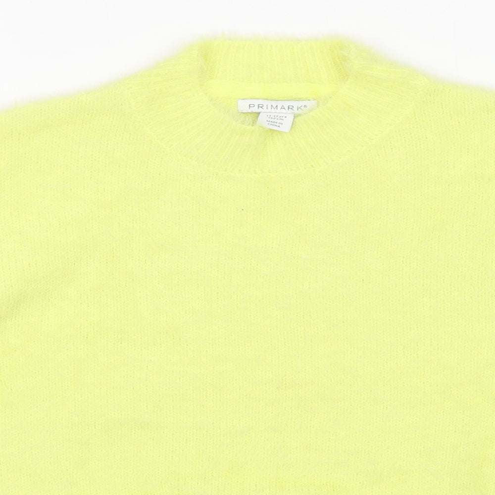 Primark Girls Yellow   Pullover Jumper Size 11-12 Years