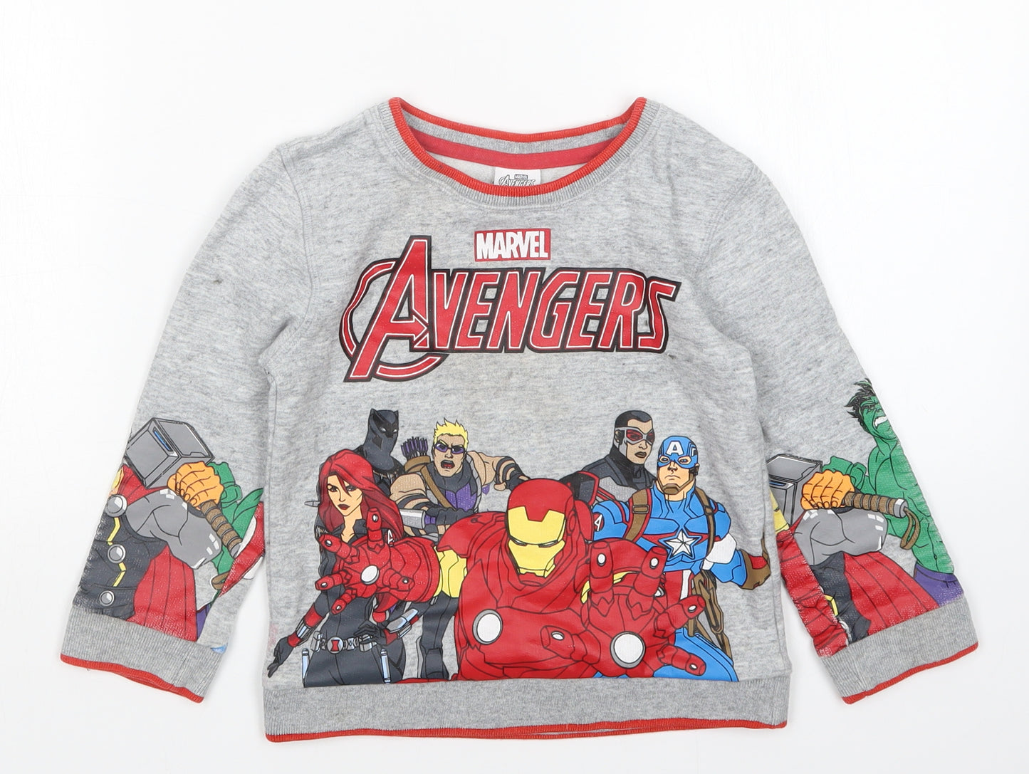 George Boys Grey   Pullover Sweatshirt Size 4-5 Years  - Avengers