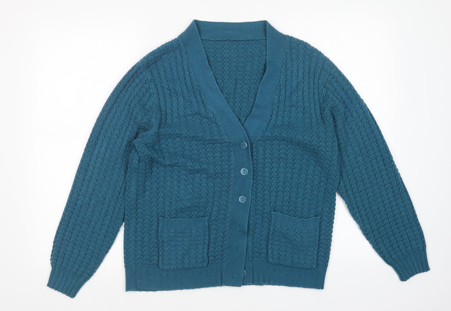 Preworn Womens Green   Cardigan Jumper Size 14