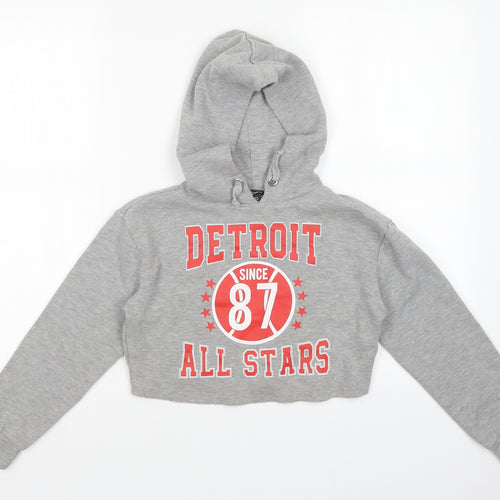 new look  Girls Grey   Pullover Hoodie Size 9 Years