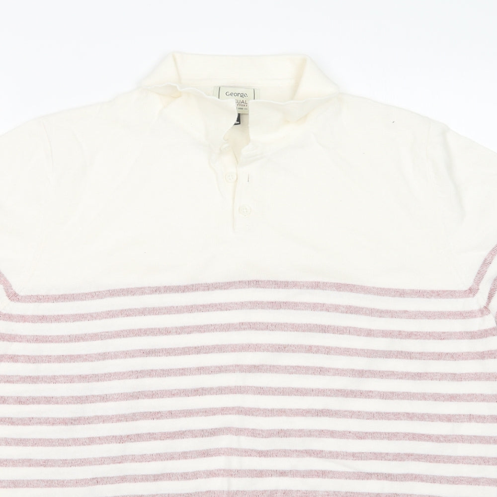 George Mens Multicoloured Striped  Pullover Jumper Size XL