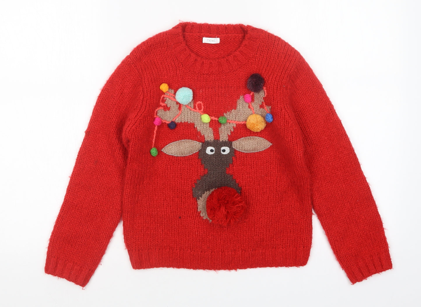 NEXT Boys Red   Pullover Jumper Size 8 Years  - Christmas