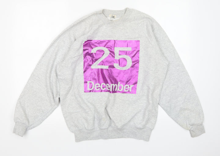 River Island Womens Grey Pullover Sweatshirt Size M