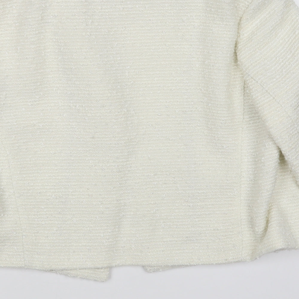 M&S Womens White   Cardigan Jumper Size 12