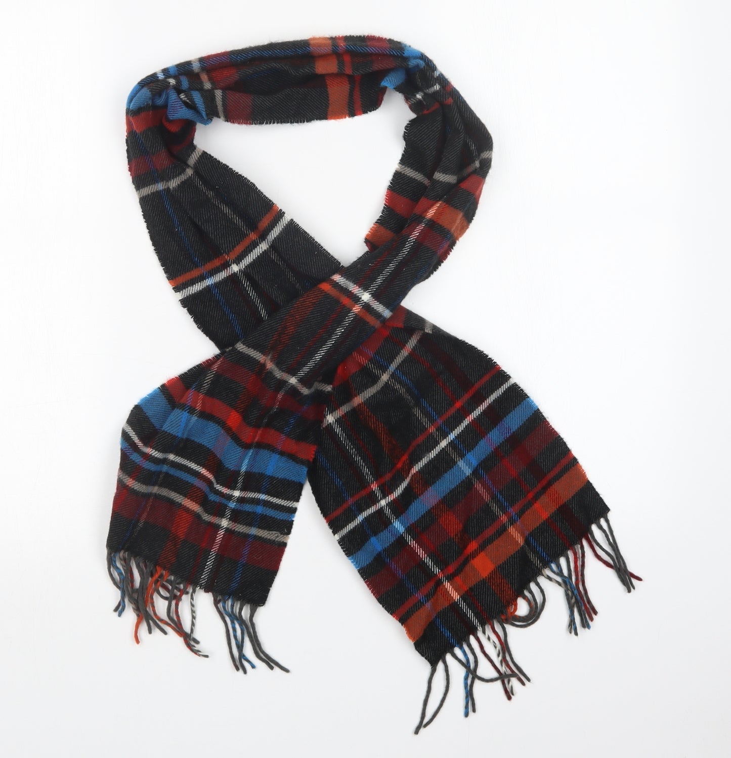 Preworn Mens Multicoloured Plaid  Scarf  One Size