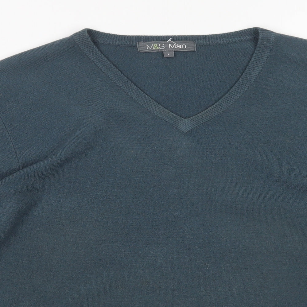 M&S Mens Green   Pullover Jumper Size L