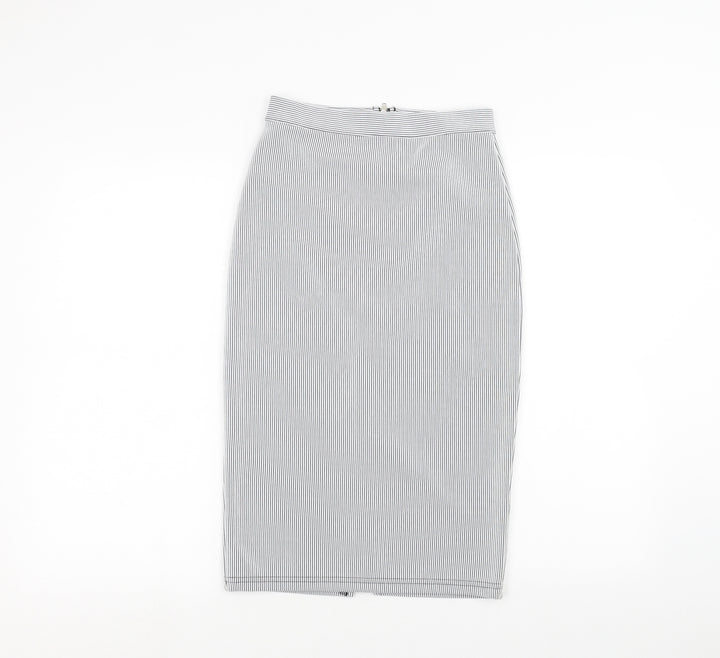 Topshop Womens White Striped Pettiskirt Skirt Size 8