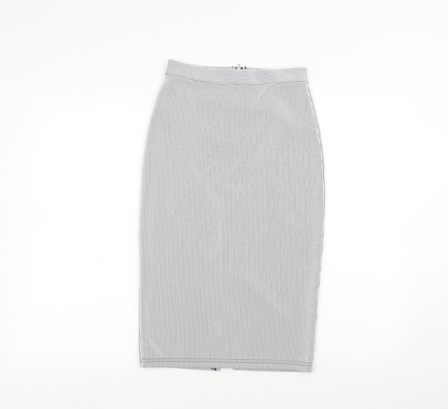 Topshop Womens White Striped  Pettiskirt Skirt Size 8