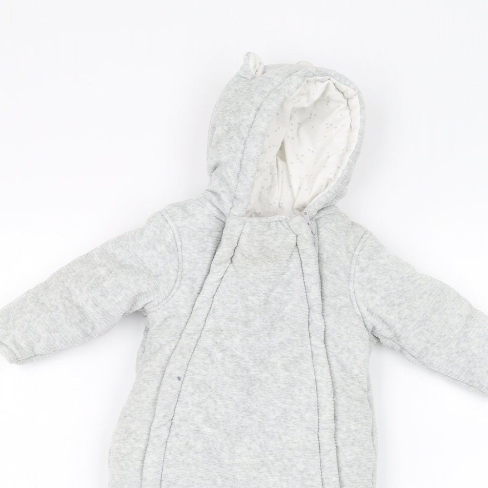 George Baby Grey   Babygrow One-Piece Size 3-6 Months