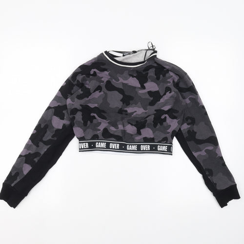 Select Womens Black Camouflage  Pullover Jumper Size 6