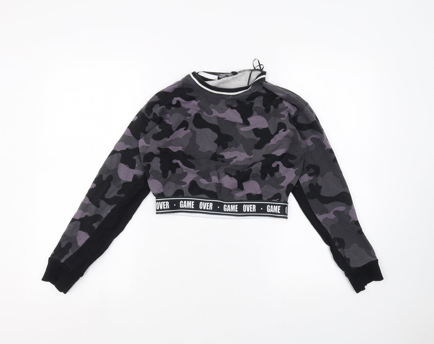Select Womens Black Camouflage  Pullover Jumper Size 6