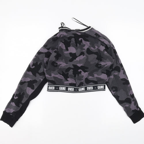 Select Womens Black Camouflage  Pullover Jumper Size 6
