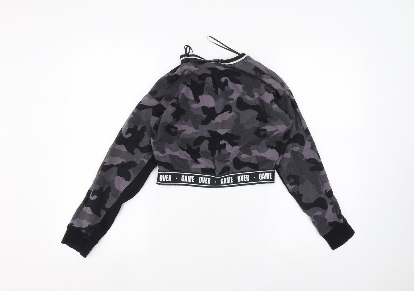 Select Womens Black Camouflage  Pullover Jumper Size 6