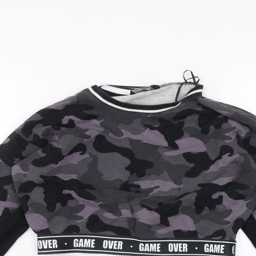 Select Womens Black Camouflage  Pullover Jumper Size 6