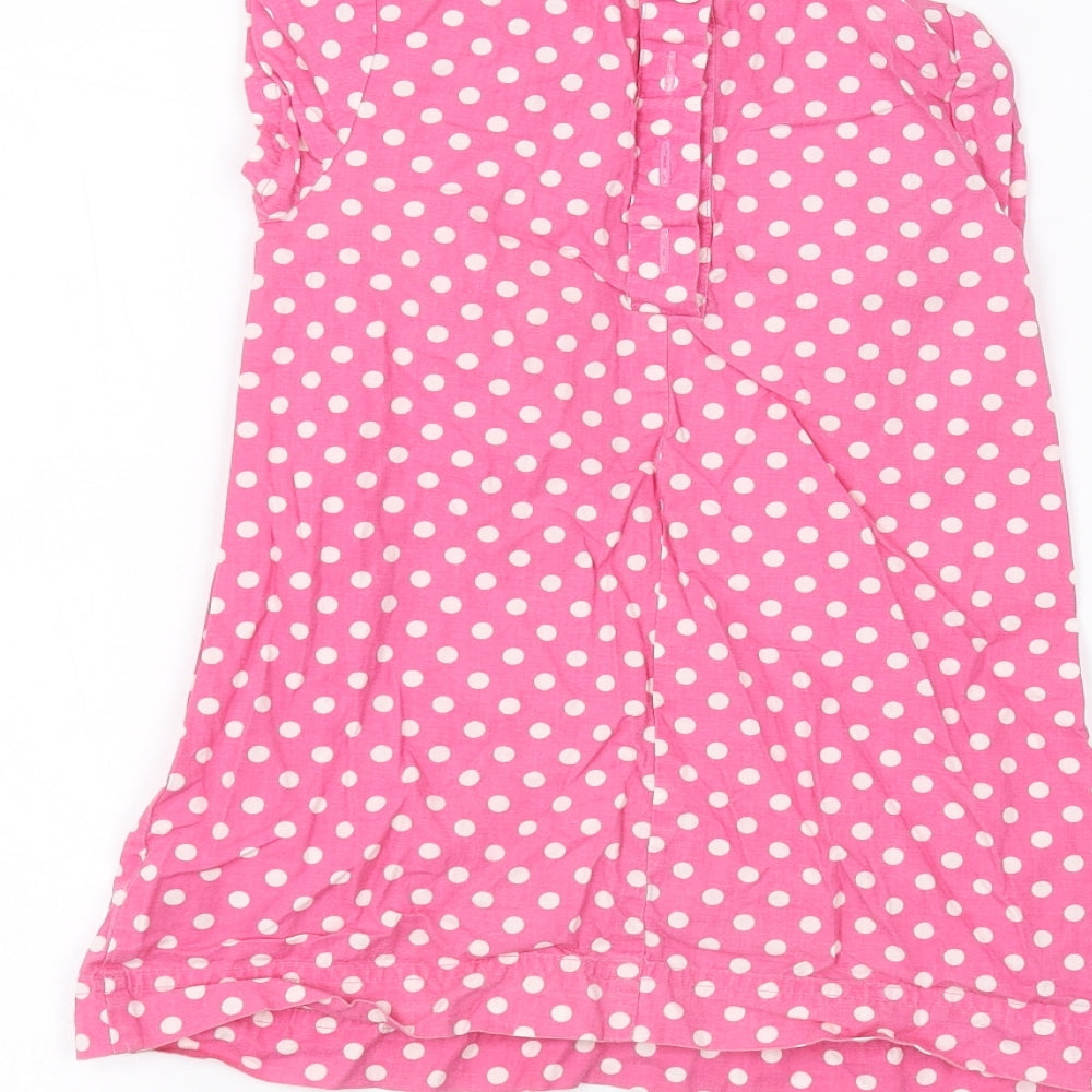 Ladybird Girls Pink Polka Dot  Basic Blouse Size 3-4 Years