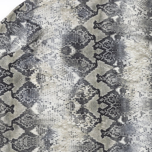 Primark Womens White Animal Print  Basic Button-Up Size 14