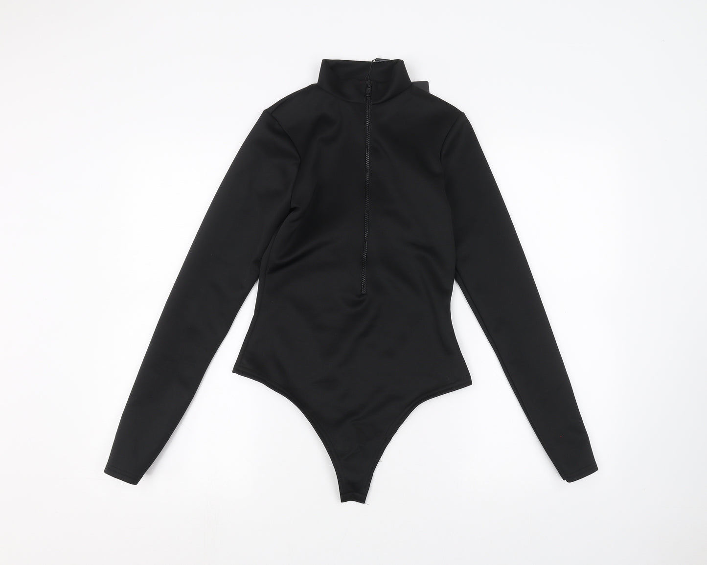 PRETTYLITTLETHING Womens Black   Bodysuit One-Piece Size 8
