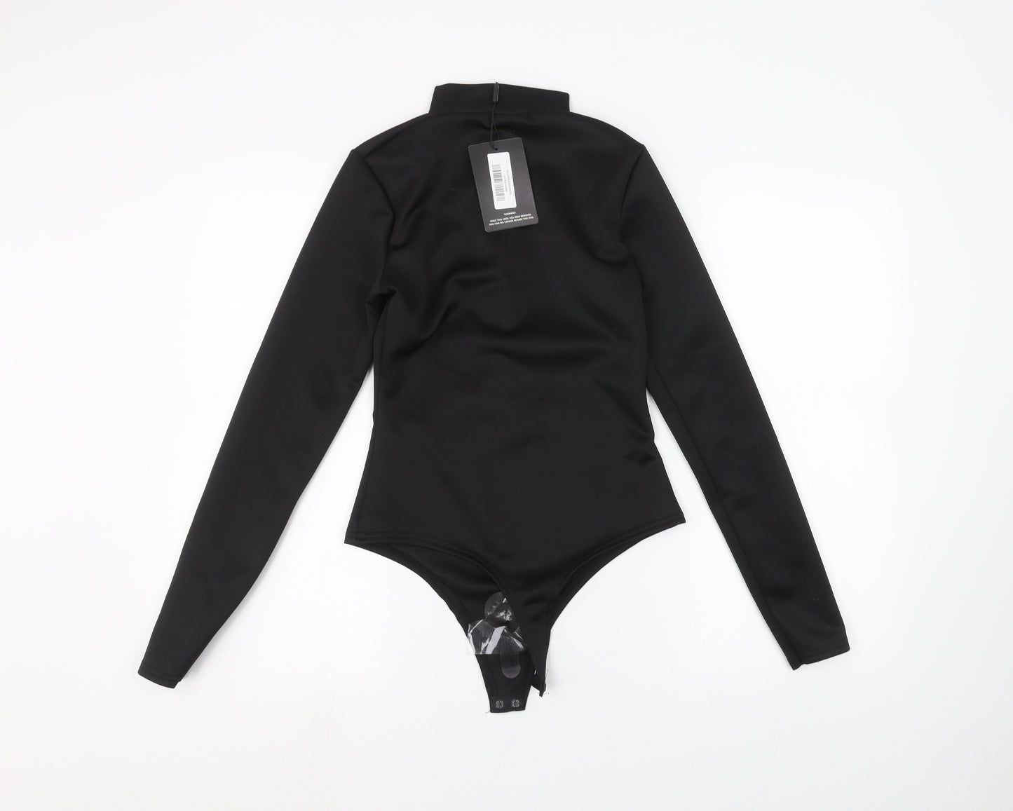 PRETTYLITTLETHING Womens Black   Bodysuit One-Piece Size 8