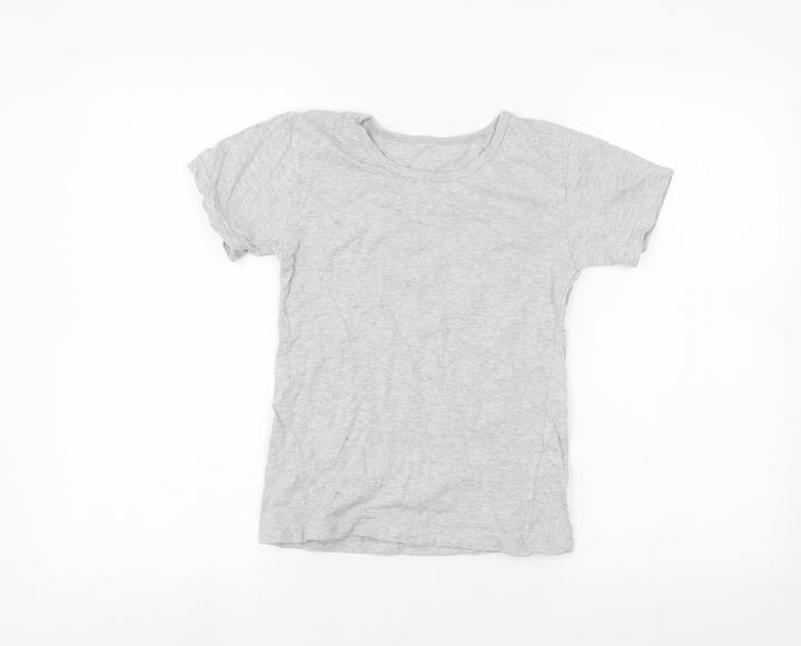 Matalan Girls Grey   Basic T-Shirt Size 10-11 Years