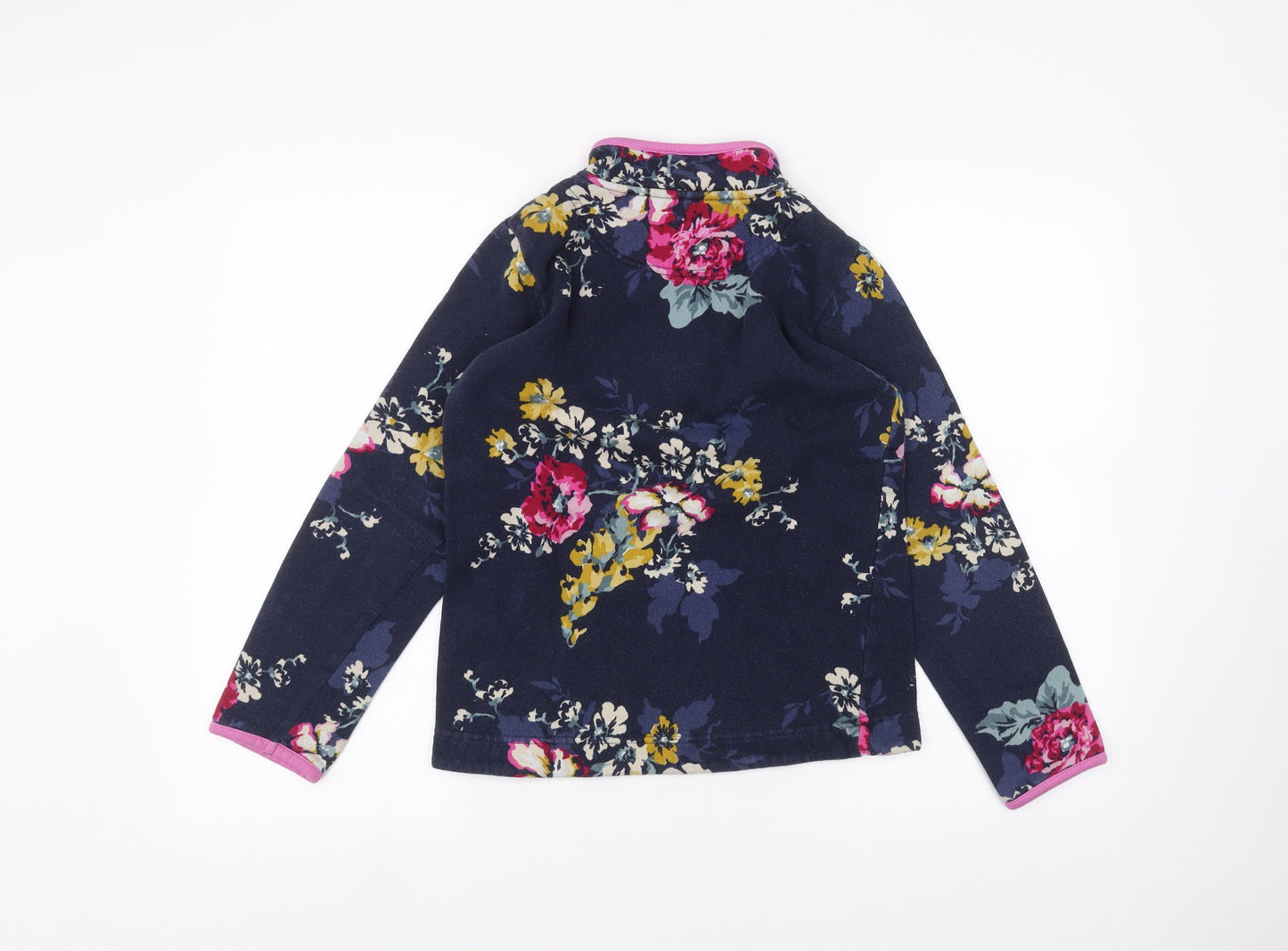 Joules Girls Blue Floral  Pullover Jumper Size 11-12 Years