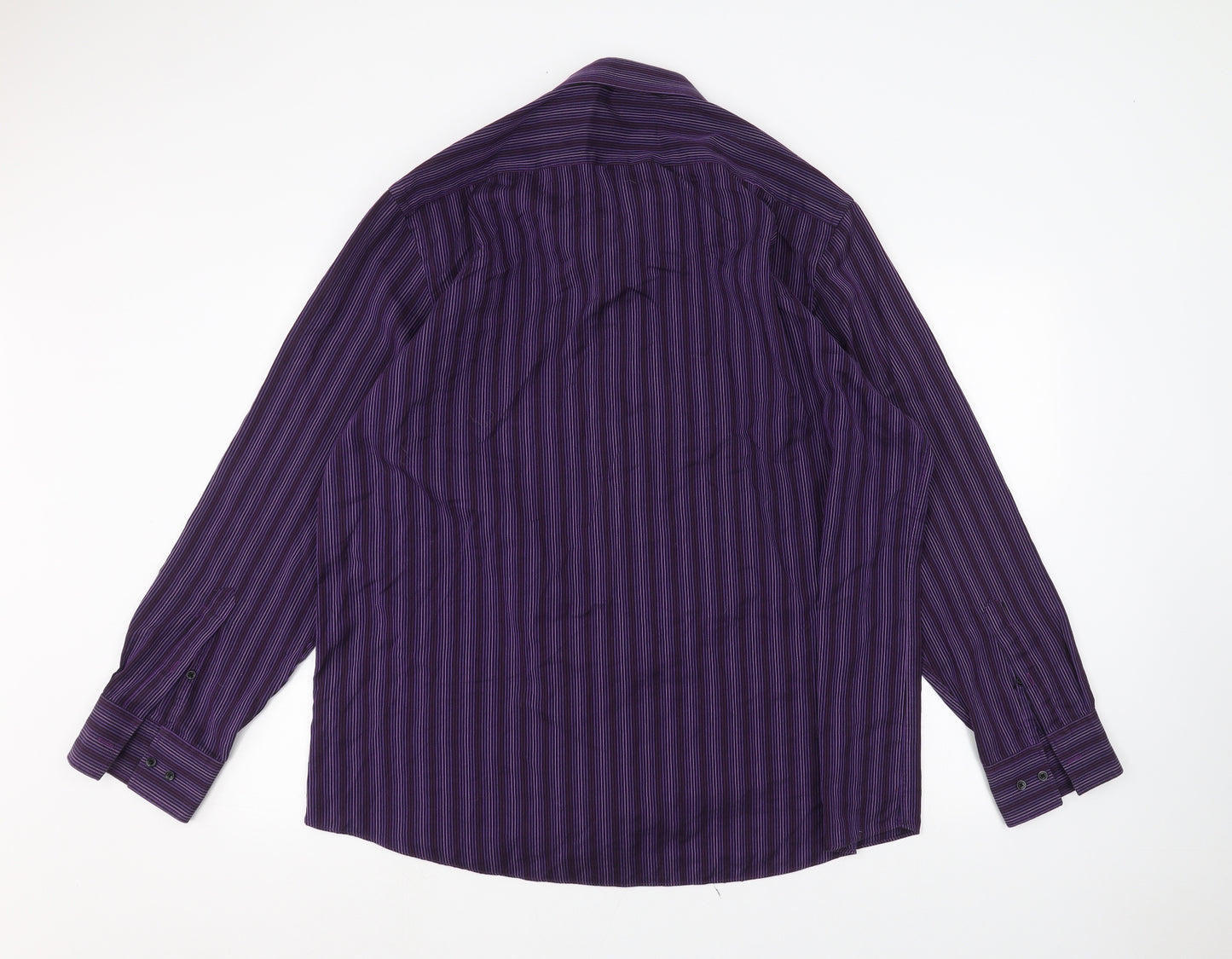 Thomas Nash Mens Purple    Dress Shirt Size 18
