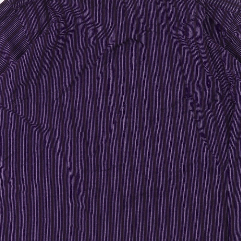 Thomas Nash Mens Purple    Dress Shirt Size 18