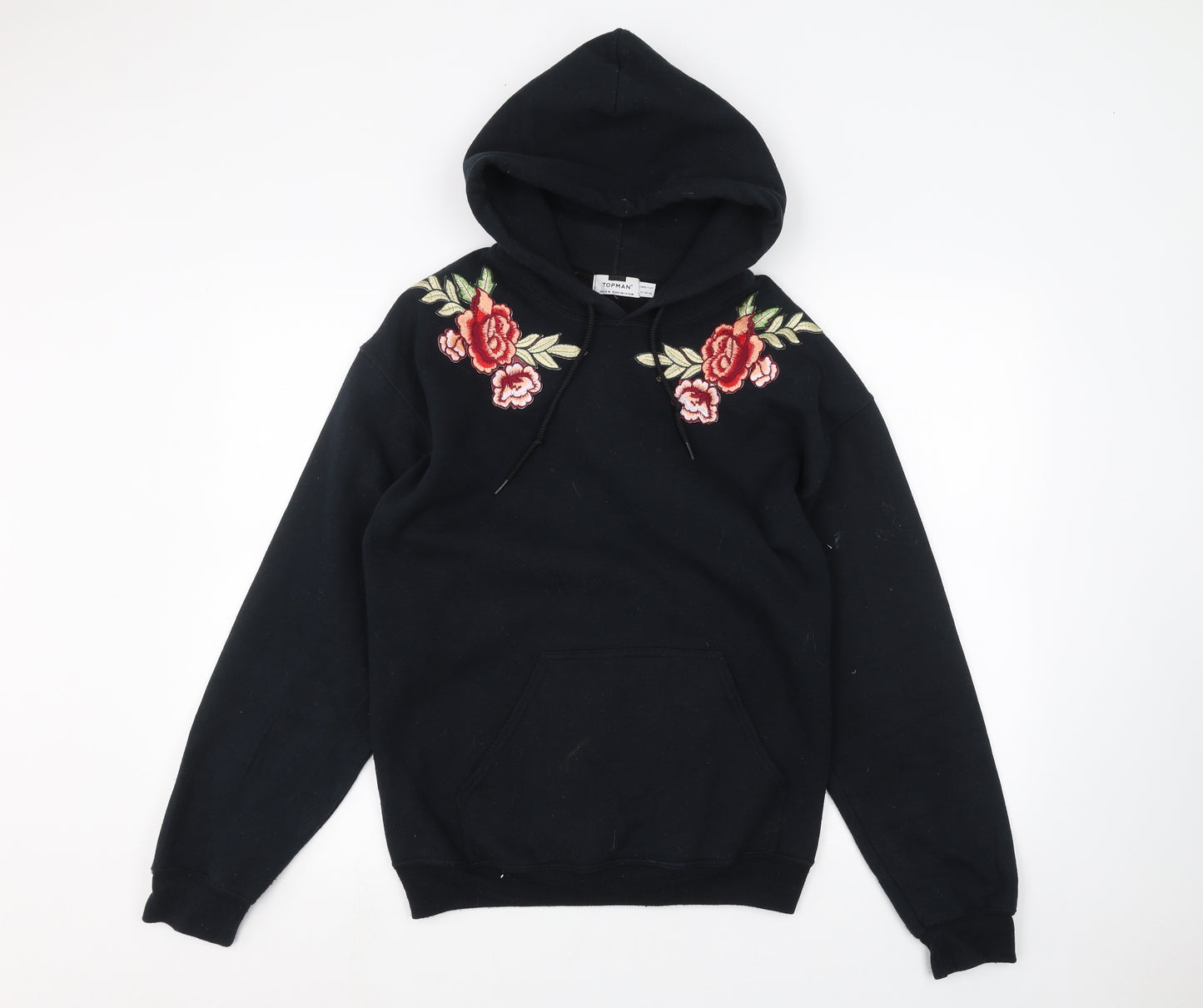 Topman Mens Black   Pullover Hoodie Size M