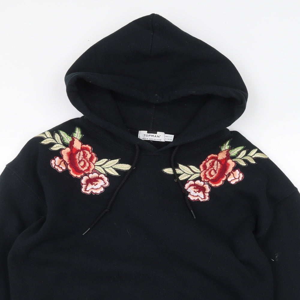 Topman Mens Black   Pullover Hoodie Size M