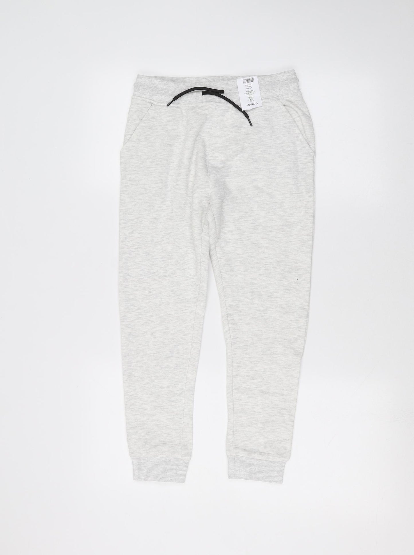 George Boys White   Sweatpants Trousers Size 8-9 Years