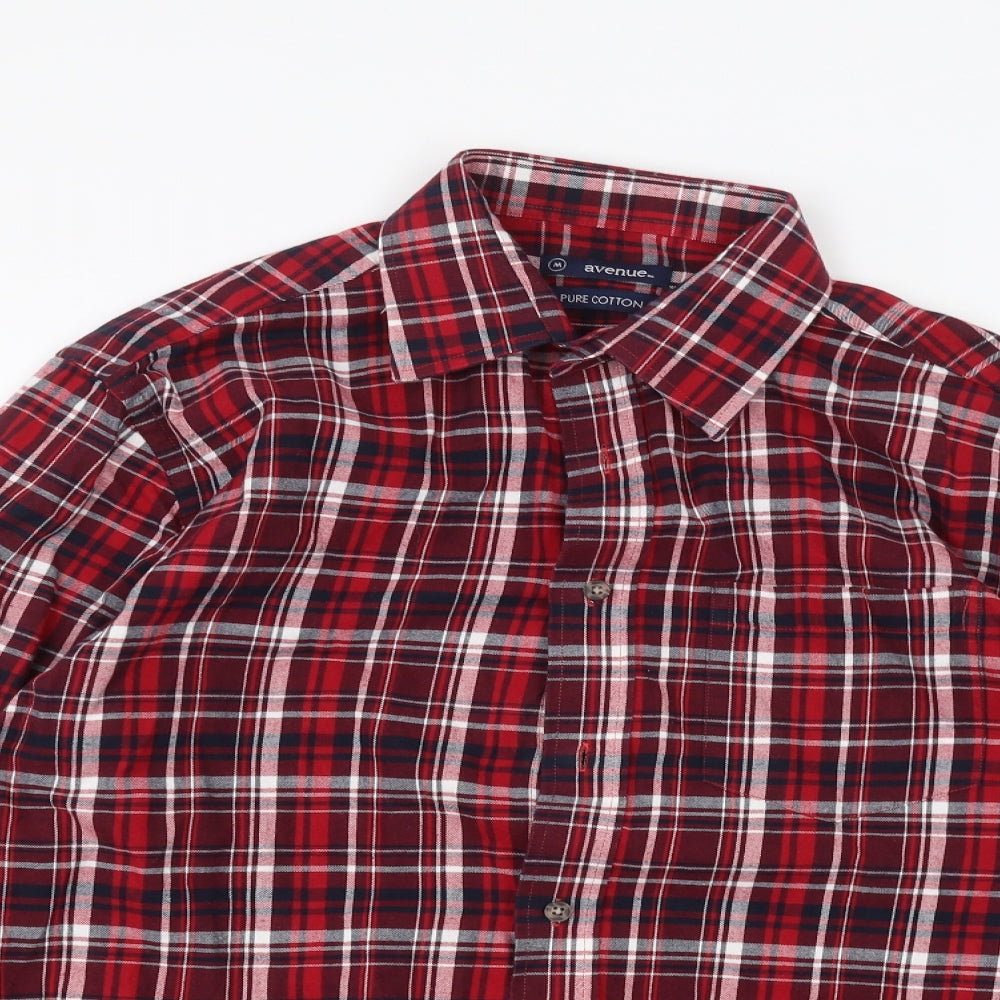 Avenue Mens Red    Dress Shirt Size M