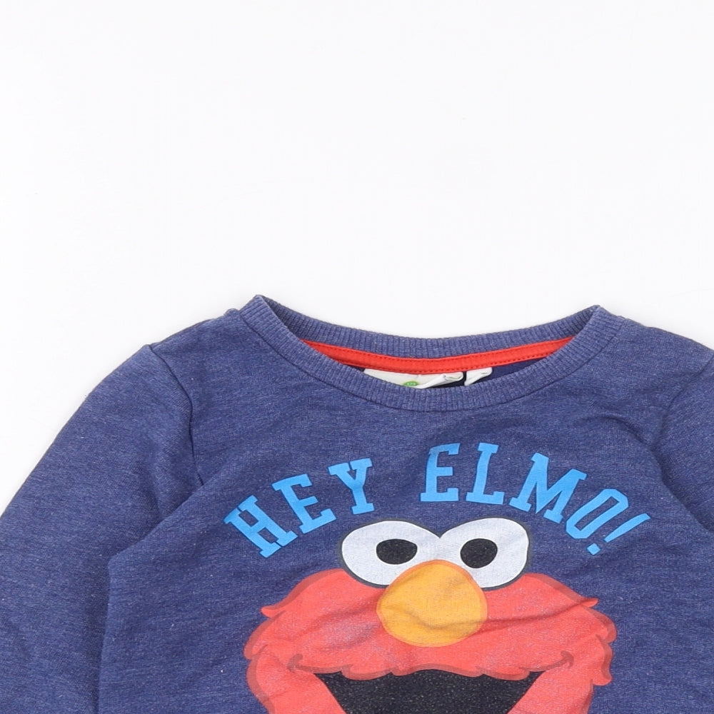 Sesame Street Baby Blue   Pullover Jumper Size 12-18 Months  - Elmo