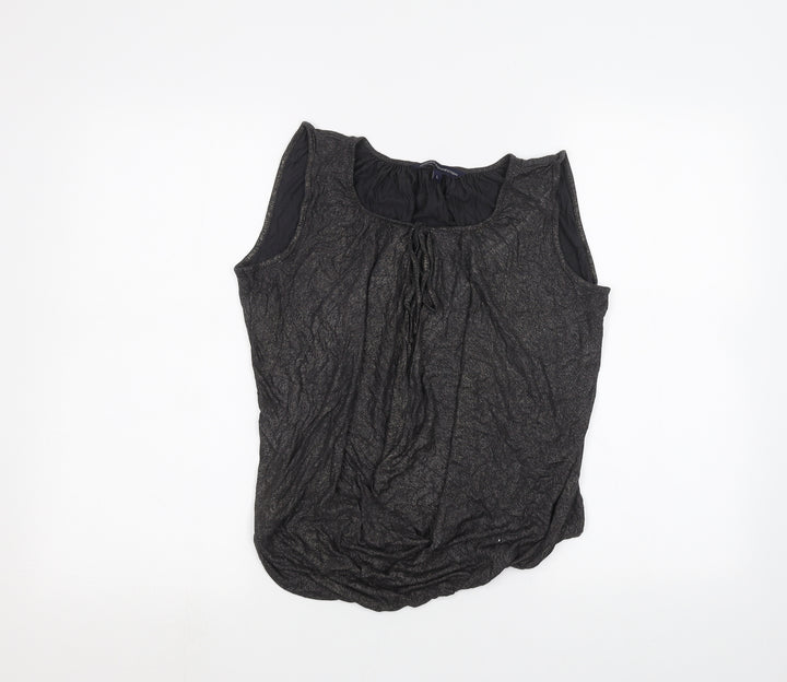 French Connection Womens Black Basic Blouse Size L