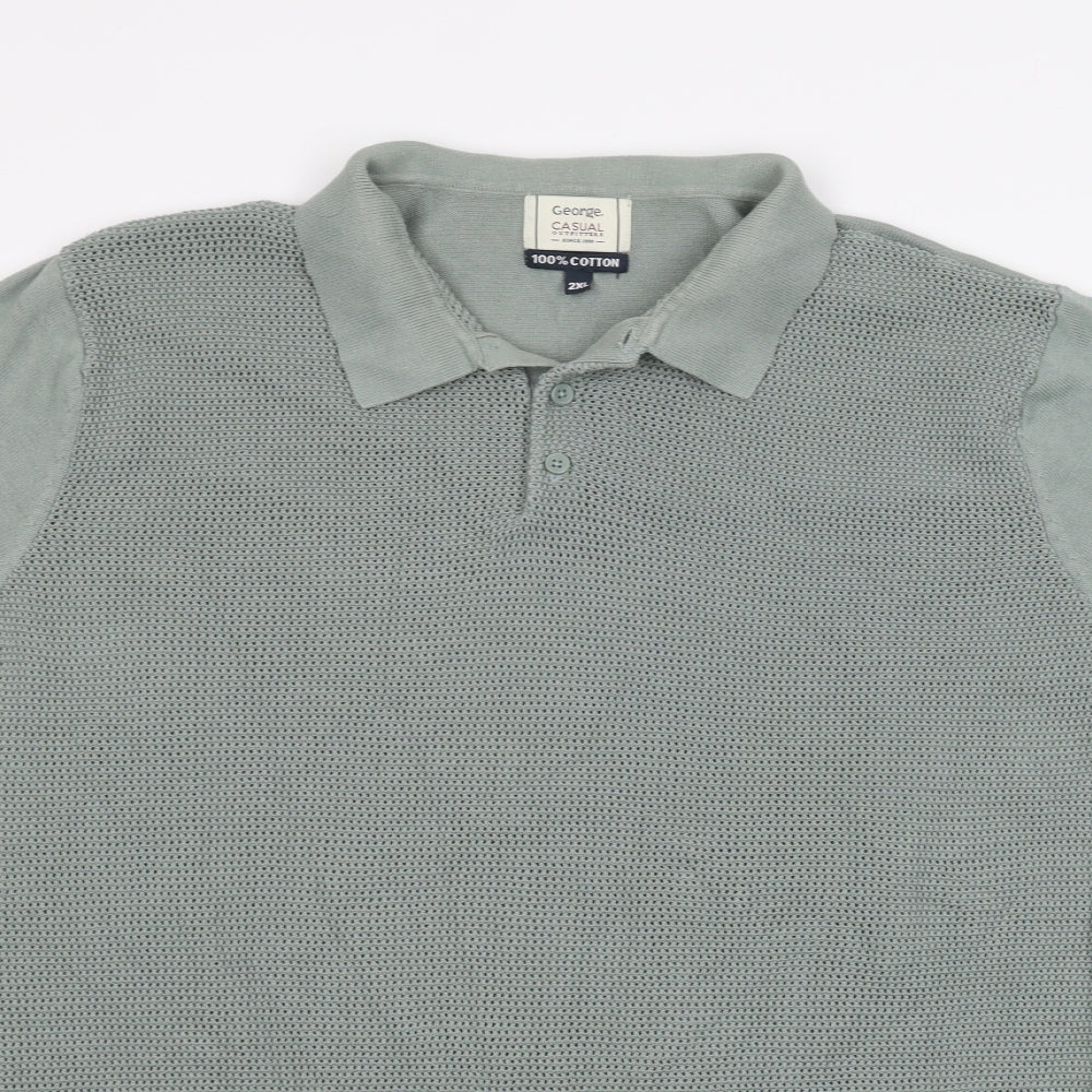 George Mens Green    Polo Size 2XL
