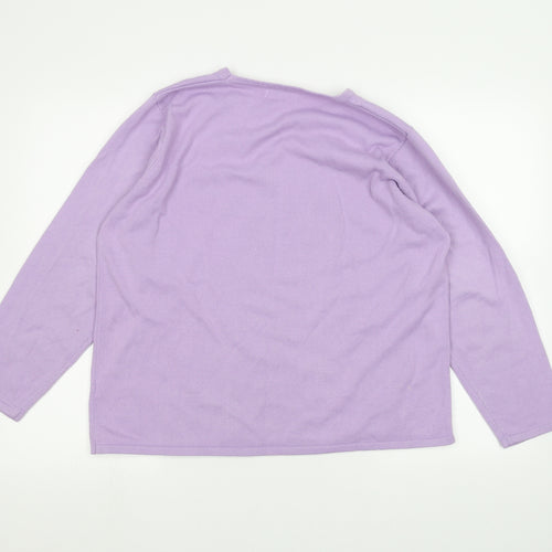 Fay Louise Womens Purple   Pullover Jumper Size L
