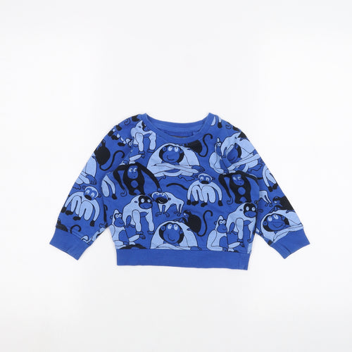 NEXT Baby Blue Camouflage  Pullover Jumper Size 12-18 Months