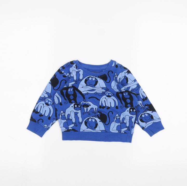 NEXT Baby Blue Camouflage Pullover Jumper Size 12-18 Months