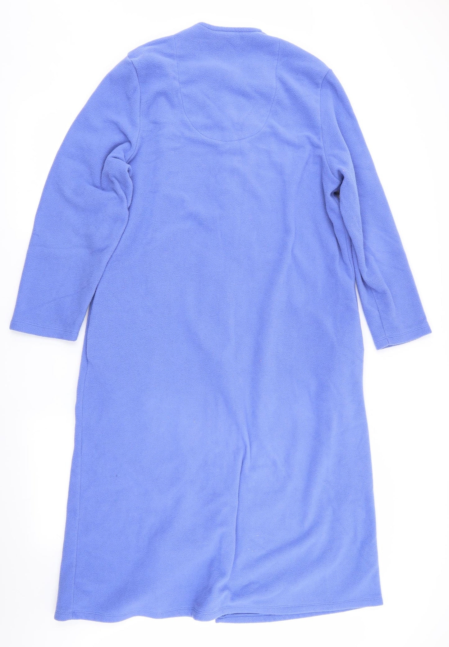 Marks and Spencer Womens Blue Floral   Robe Size 12  - Zip Fastening