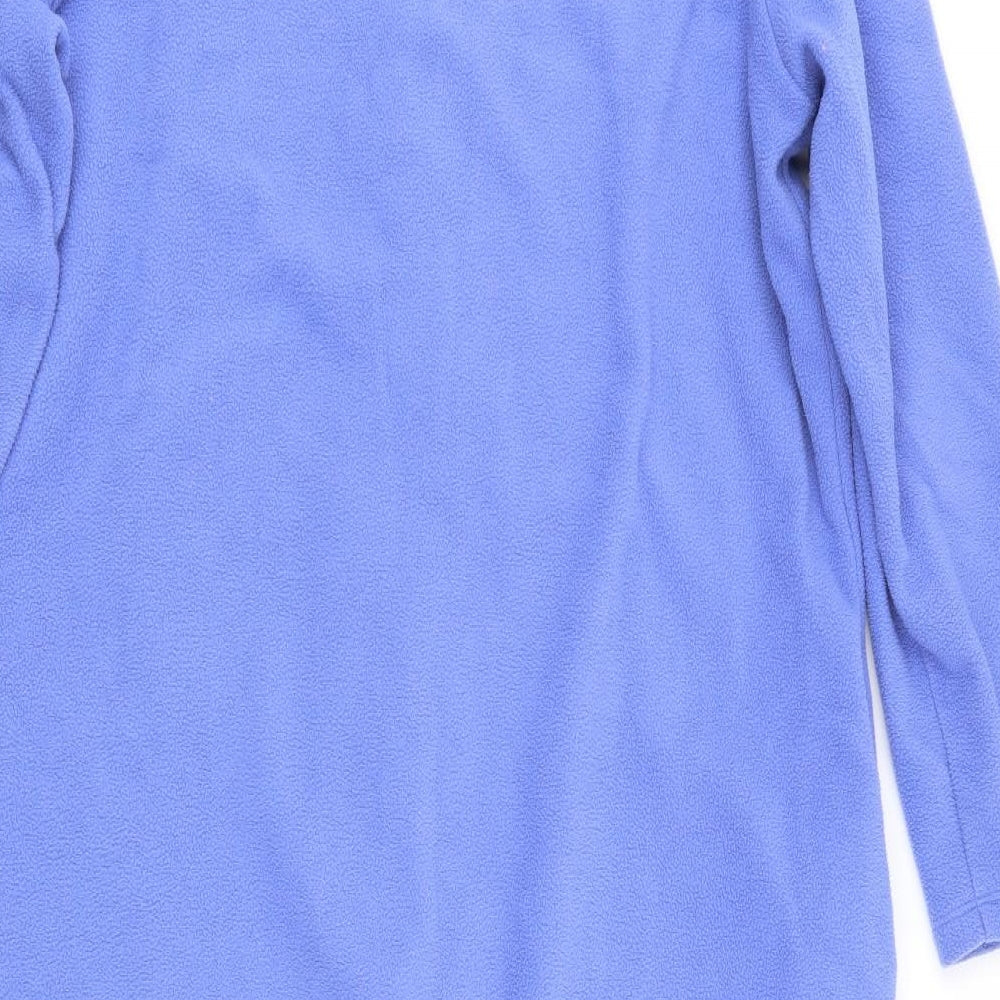 Marks and Spencer Womens Blue Floral   Robe Size 12  - Zip Fastening