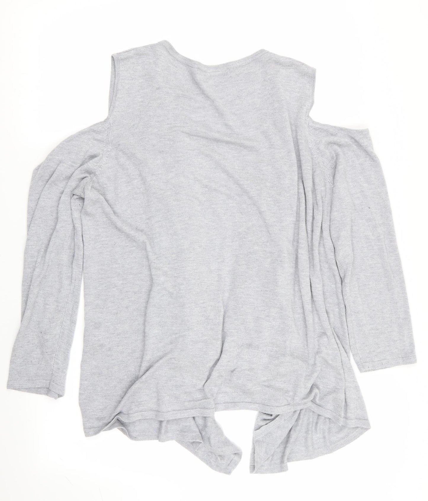 V By Very Womens Grey   Cardigan Jumper Size 24  - Waterfall Cardigan with cut away shoulders