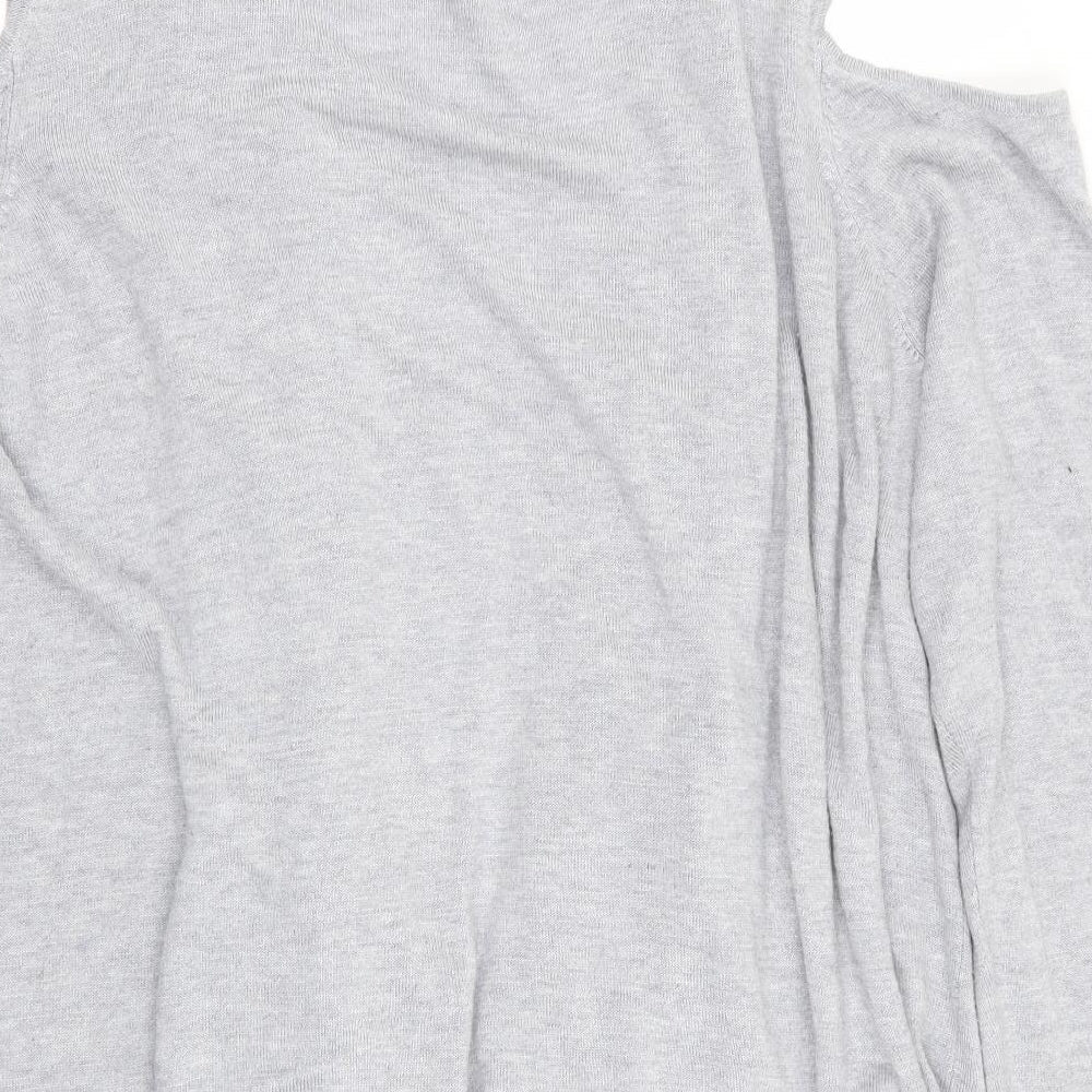 V By Very Womens Grey   Cardigan Jumper Size 24  - Waterfall Cardigan with cut away shoulders