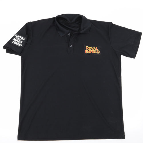 Preworn Mens Black    Polo   - Juntos Somos Mais Fortes