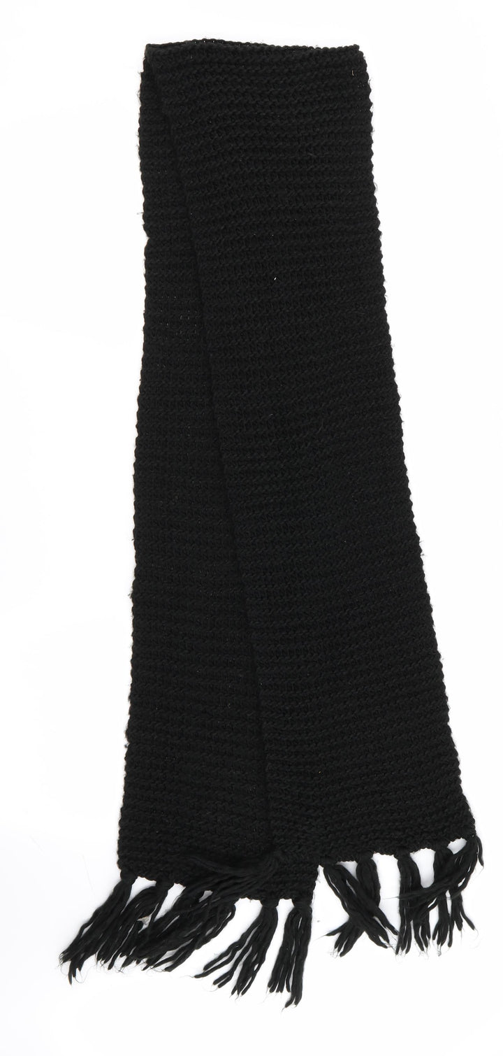 Divided Womens Black Scarf - Chunky knit