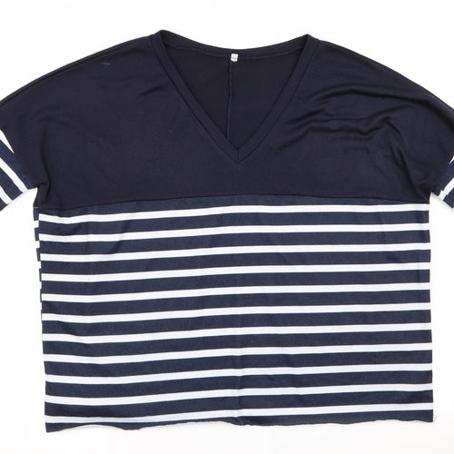 Preworn Womens Blue Striped  Pullover Jumper Size M